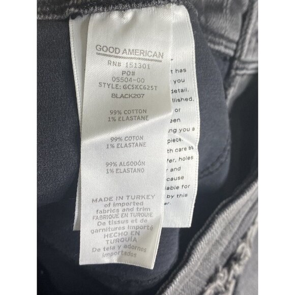 Good American Woman's Good Curve Skinny Crop Frayed High Waist Jeans Size 10/30 - Picture 8 of 10